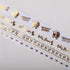 40 Yards White and Gold Baby Shower Ribbon Welcome Baby Foot Print Ribbons for Crafts, Gift Wrapping, Party Decoration