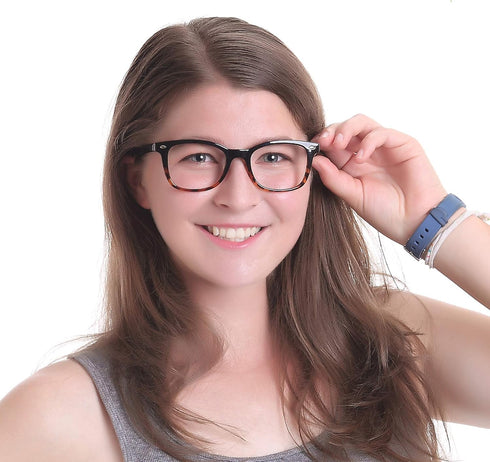 LifeArt Blue Light Blocking Glasses - Anti Eyestrain, Computer Reading Glasses for Women Men (Tortoise, No