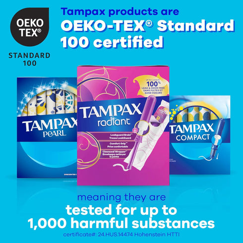 Multipack, 94 Count (2 Packs 47) (Packaging Tampax Pearl Tampons for Women with LeakGuard Braid, Light/Regular/Super