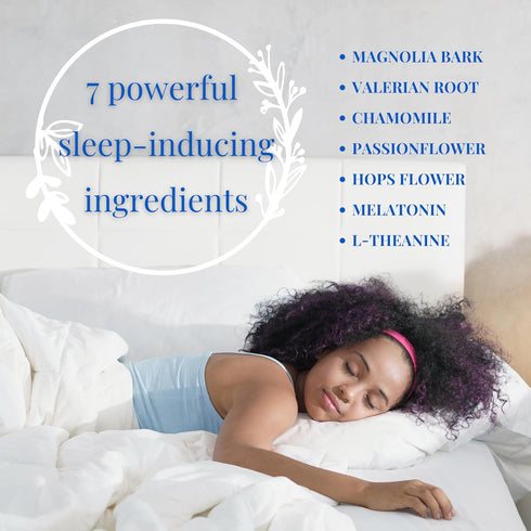 Natural Sleep Aid for Adults – Valerian Root Capsules, Melatonin 0.5mg, Chamomile, Passionflower | 60 Ct Plant-Based