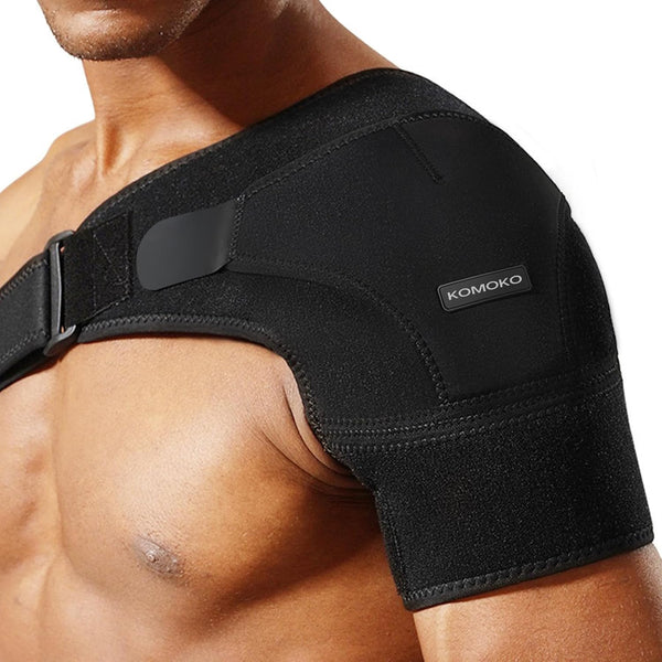 Komoko Shoulder Brace for Pain Relief, Rotator Cuff Support and Arm Sling, Adjustable for Left and Right Arm