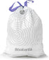 Brabantia PerfectFit Trash Bags, Size D/4.4-5.3 Gal, Thick Plastic Trash Can Liners with Drawstring Handles (40 Bags)