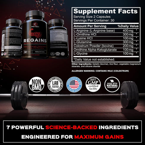 HGH Supplements for Men & Women, Natural Anabolic Muscle Growth, 60 Protein Pills for Muscle Recovery