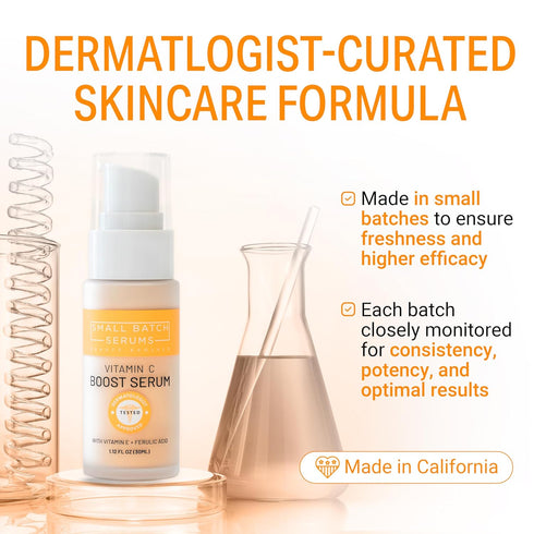 Vitamin C Face Serum - Enhanced Formula with Hyaluronic Acid, Ferulic Acid & Vitamin E for Brightening