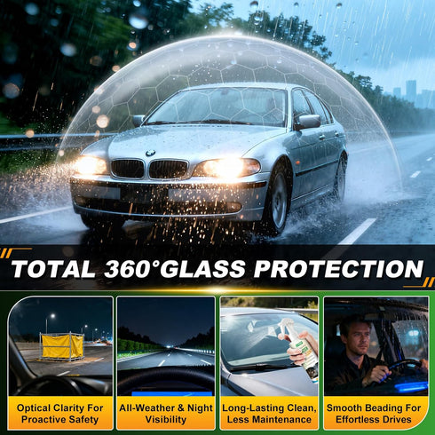 LUXFINISH Beading-150ml/5oz Glass Water Repellent Spray | Hydrophobic Rain Repellent for Car Windshield, Shower Doors