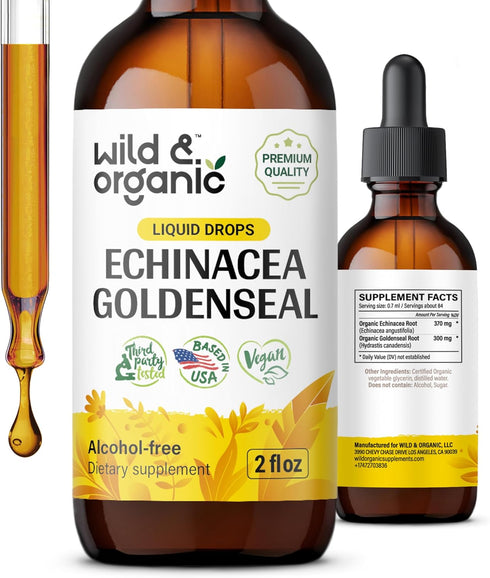 Echinacea Goldenseal Tincture - Immune Support Supplement with Goldenseal Root, 2 oz