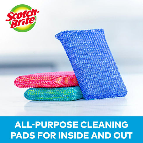 Scotch-Brite Dobie, All-Purpose Cleaning Pads, 3 Count(Pack of 8), Multicolor by Scotch-Brite