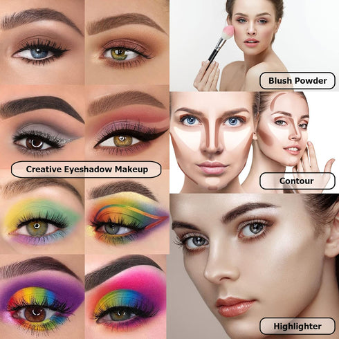 UCANBE Eyeshadow Palette with 15Pcs Brushes Makeup Set, 86 Colors Pigmented Makeup Set for Valentine's Day Gift
