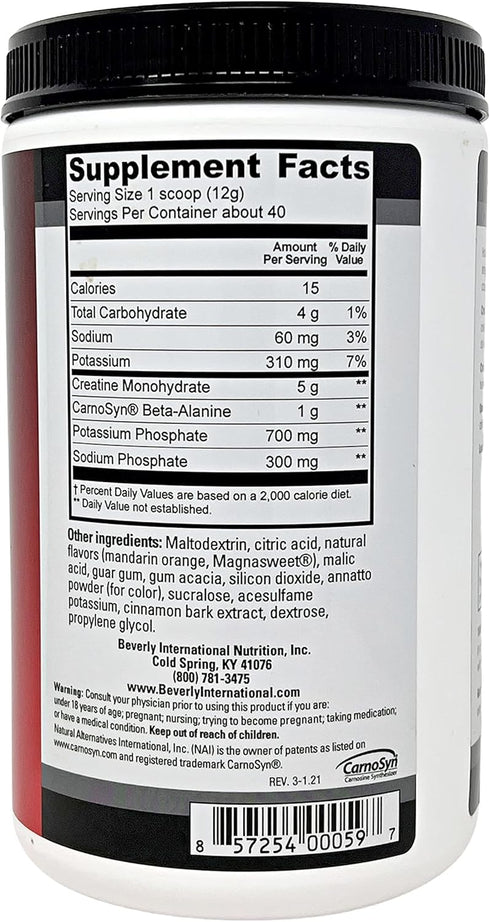 Beverly International Creatine Select with Phosphates - 40 Servings for Muscle Size, Strength & Recovery - Tastes like