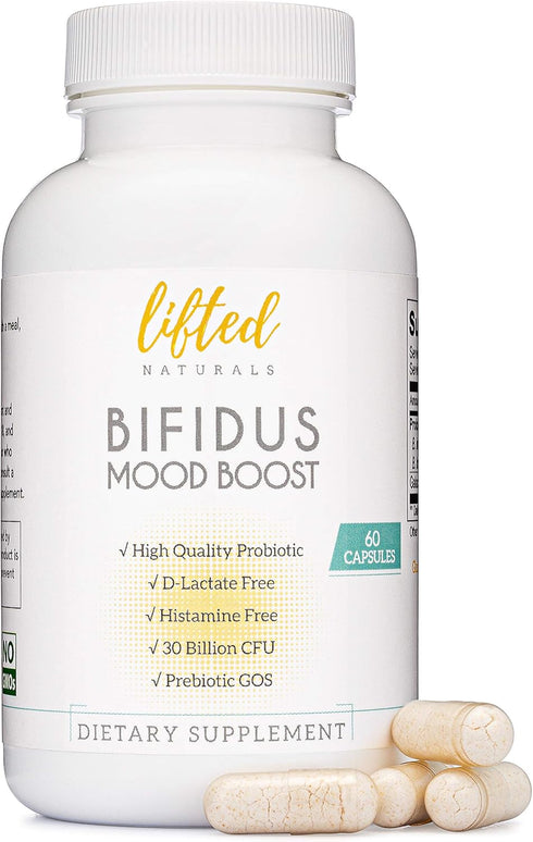Probiotics 30 Billion CFU Supplement with Prebiotics for Mood & Digestion Support - 60 Days Supply