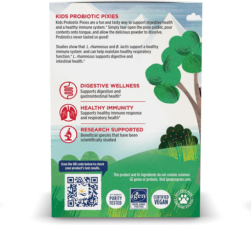 Nordic Naturals Kids Probiotic Pixies, Mixed Berry, 30 Packets, 3 Billion CFU for Digestive Wellness