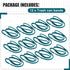 12 Pieces 78.7 Inches Trash Can Bands, Fits 94-96 Gallon Garbage Can, Green Colors