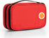 CURMIO Insulated Insulin Cooler Travel Case, Double Layer Storage Bag for Diabetic Supplies, Red, Empty Bag Only