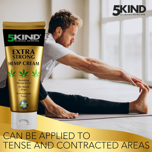 5kind Extra Strong Hemp Cream - Maximum Strength Soothing Relief Joint Cream for Lower Back, Joints, Neck, Knees,