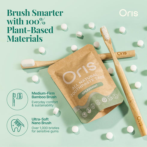 Oris Health 62ct Oris Natural Toothpaste Tablets - Hydroxyapatite Toothpaste Tablets for Enamel Remineralization