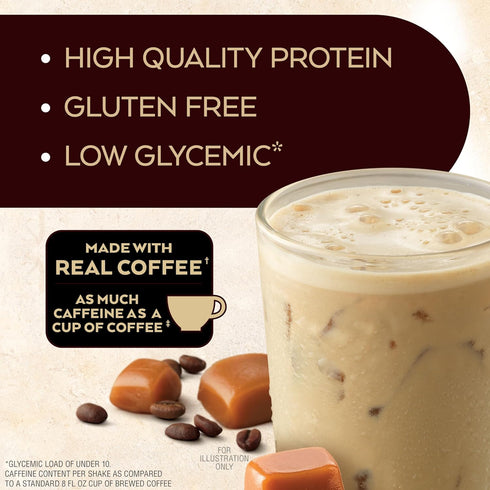 Atkins Café Caramel Iced Coffee Protein Shake, 15g Protein, Keto Friendly, 12 Count