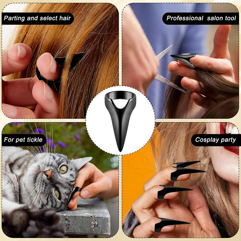 Hicarer 10 Pieces Stitch Tool for Braids, Retro Metal Claws Rings for Hair Braiding