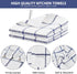 Nialnant Cotton Terry Kitchen Towels, 12 x 12 Inches, Set of 8, Super Soft and Absorbent Dish Cloths