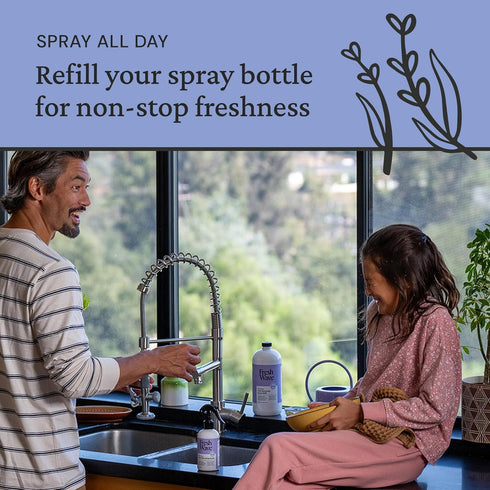 Fresh Wave Lavender Odor Eliminator Spray & Air Freshener Refill, 32 fl. oz., Natural Plant-Based Odor Relief