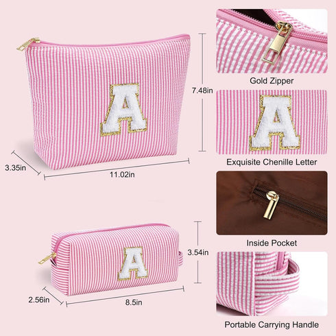 Preppy Makeup Bag, Gifts for Women, Makeup Organizer Bag, Cosmetic Bag for Daughter Sister, Birthday Gifts for Friends,