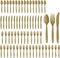 Party City Assorted Disposable Cutlery Set, 64-Piece Set (Gold) - 32 Forks, 16 Knives
