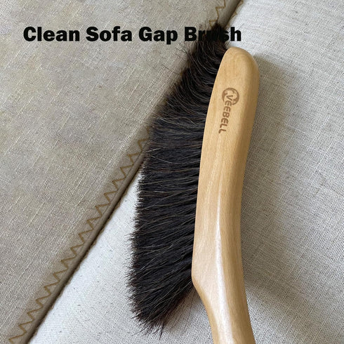 Horse Hair Brush Hand Broom Dusting Brush for Home Cleaning, Soft Brush Duster for Furniture and Car (14" Long)