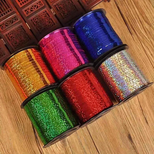 500 Yard Silver Curling Ribbon, Beautiful Metallic Crimped Ribbon for Gift Art, Birthday Party Decorations