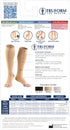 Truform 30-40 mmHg Compression Stockings, Knee High Length, Open Toe, White, X-Large