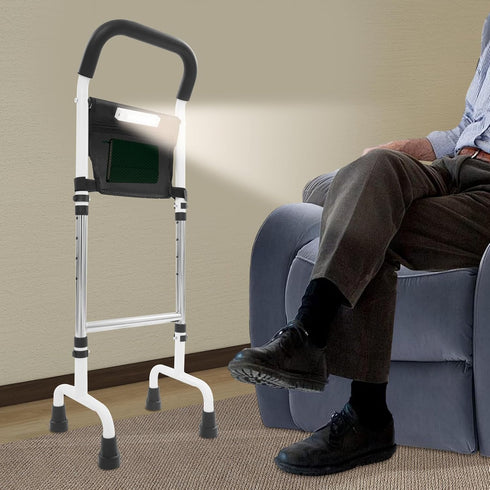 KONGKUNI 28.7-36.2in Stand Assist Aid for Elderly and Disabled, Standing Aid Rail w/LED Light