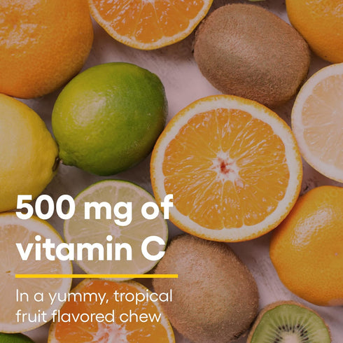 Natural Factors Kids Chewable Vitamin C 500 mg - Supports Immune Health, Bones, Teeth, and Gums - 180 Count