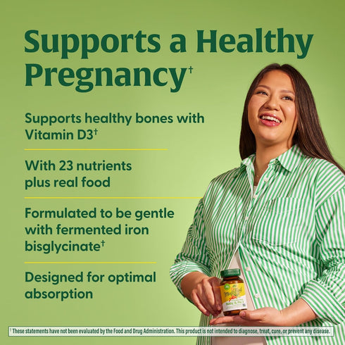 MegaFood Baby & Me 2 Prenatal Multi, Gluten-Free, Vegetarian, 60 Tablets, Prenatal Vitamins for Women