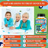 Genius IQ Kids Brain Supplements for Memory and Focus, Omega 3-6-9 Gummy Vitamins, 60 Gummies