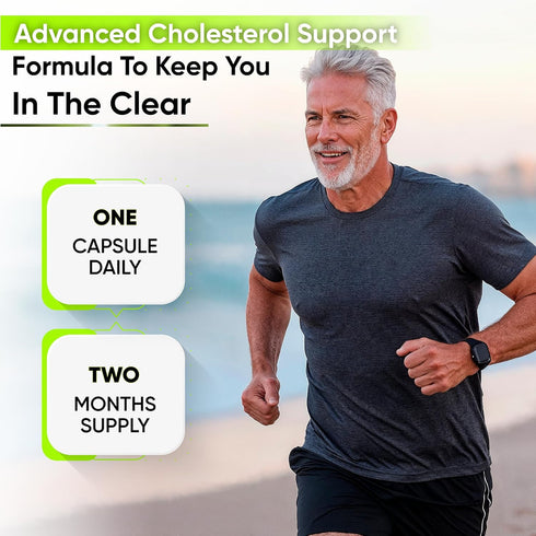 Heart Health Cholesterol Supplements - Cholesterol Health & Heart Support with Plant Sterols, Niacin & Garlic