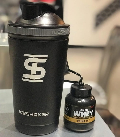 Protein Powder and Supplement Funnel Keychain, Portable Container for Gym, Workouts, Fitness, TSA Approved, Classic