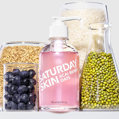 Saturday Skin Hydrating Gentle Facial Gel Cleanser, Korean Skin Care, Makeup Remover for Sensitive Skin with