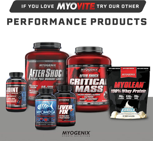 Myogenix Myovite Multivitamins for Athletes, High Performance Daily Vitamins, 44 Packets/Box
