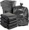 65 Gallon Trash Bags, 25 Pack, Extra-Large Black Heavy Duty Trash Can Liners for Indoor and Outdoor Use