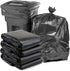 65 Gallon Trash Bags, 25 Pack, Extra-Large Black Heavy Duty Trash Can Liners for Indoor and Outdoor Use
