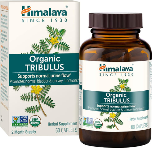 Himalaya Organic Tribulus Terrestris, Herbal Supplement for Urinary Support, Bladder Function, Prostate Support, 688