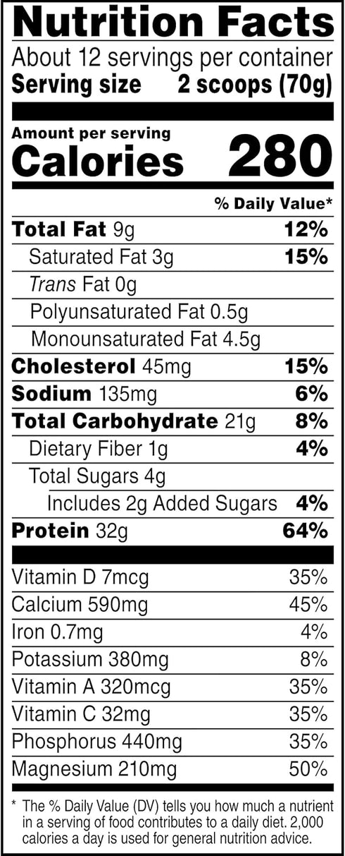 Muscle Milk Genuine Protein Powder, Banana Crème, 1.93 Pounds, 12 Servings, 32g Protein, NSF Certified for Sport