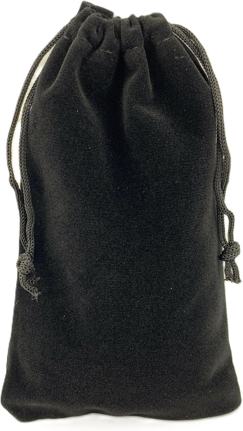 AEAOA Gift Bags, Pack of 25 Pieces, 6" X 4" Velvet Drawstring Jewelry Pouches for Treats and Favors (Black)