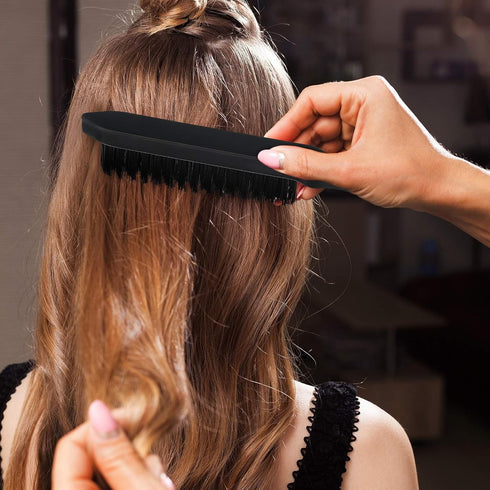 Patelai 3 Pieces Hair Styling Set - Fluffy Brush, Rat Tail Comb, Triple Teasing Comb for Back Combing (Black)