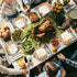 Maxdot 100 10 12 Inch Set 50 Pcs Thanksgiving Plates and Napkins x Disposable Gold Fall Pumpkin Oval Paper Plates