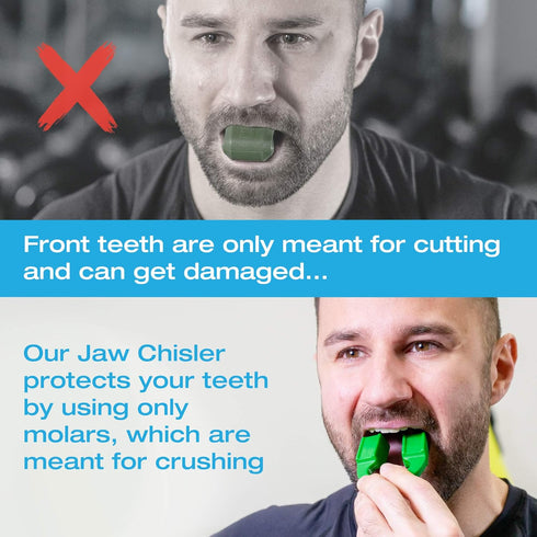 Jawline Exerciser by Tilcare - 3-Pack Jaw Exerciser for Men & Women to Workout Jaw, Neck, Tone Face - 40, 50, 70 lb