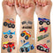 75 PCS Truck Temporary Tattoos for Kids, Groovy Metallic Styles for Truck Wheels Birthday Party Supplies (Ages 5-8)