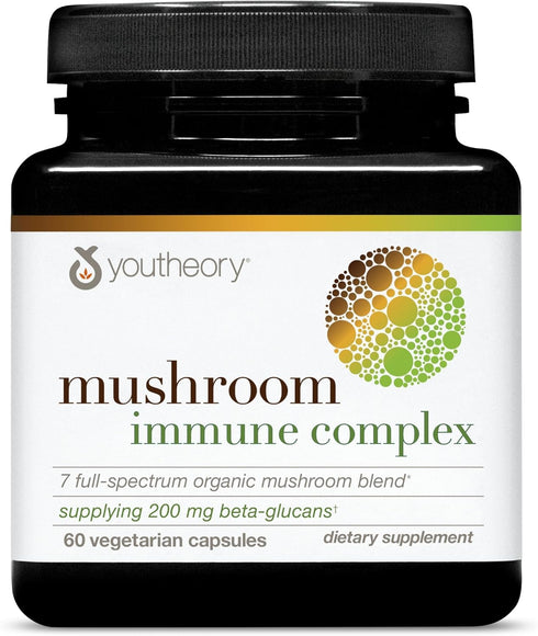 Youtheory Mushroom Immune Complex - Vegan Immune Support Supplement* - Organic Mushroom