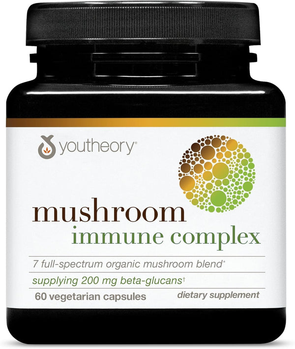 Youtheory Mushroom Immune Complex - Vegan Immune Support Supplement* - Organic Mushroom