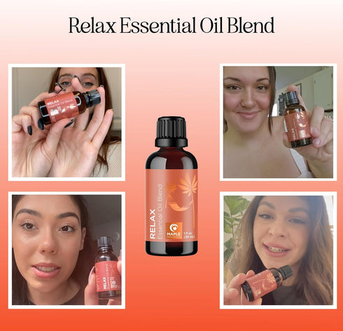 Relaxing Essential Oil Blend for Diffuser, Aromatherapy Oils for Home and Travel Stress Support