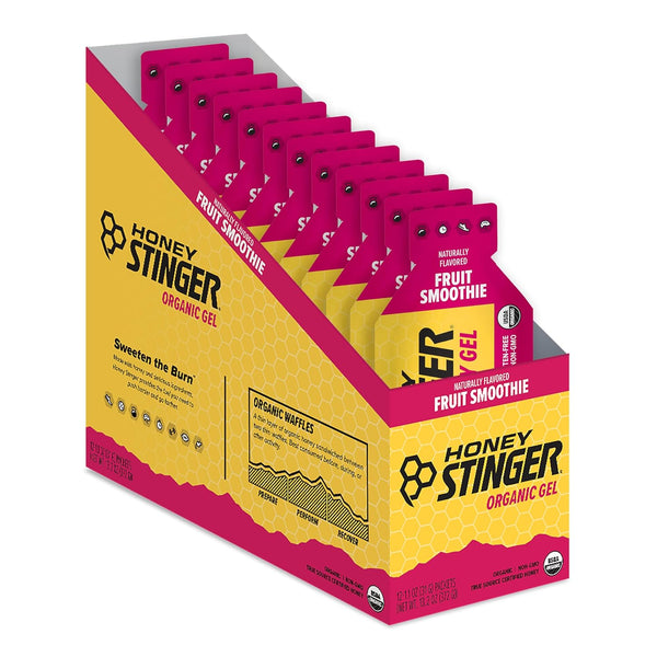 Honey Stinger Organic Fruit Smoothie Energy Gel | 12 Pack, 13.2 Ounce | Gluten Free & Caffeine Free for Exercise,