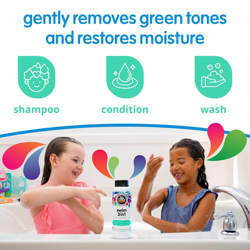 SoCozy Kids Swim 3-in-1 Shampoo, Conditioner & Body Wash, Salt & Chlorine Removing
